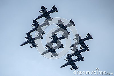 The Italian Aerobatic Team the Frecce Tricolori Editorial Stock Photo