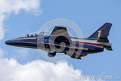 Italian Air Force Aeronautica Militare Italiana Aermacchi M-345 Jet traning aircraft Editorial Stock Photo