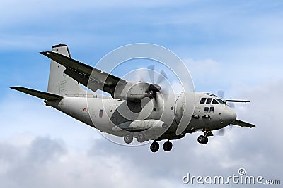 Italian Air Force Aeronautica Militare Italiana Alenia C-27J Spartan twin engine multirole military transport aircraft MM62215. Editorial Stock Photo