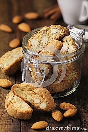 Italian Almond Cantuccini Stock Photo