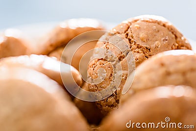 Italian Amaretti Biscuits Stock Photo