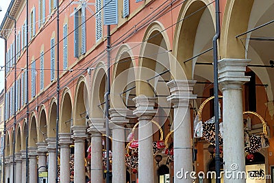 Italian arches storic centre Editorial Stock Photo