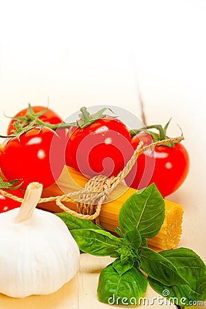 Italian basic pasta ingredients Stock Photo