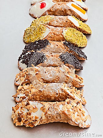 Sicilian cannoli Stock Photo