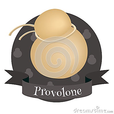 Provolone italian cheese.. Colorful illustration for cafe and restaurant menu Vector Illustration