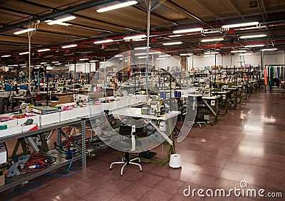 Italian clothing factory Stock Photo