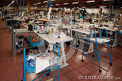 Italian clothing factory Stock Photo