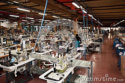 Italian clothing factory Stock Photo
