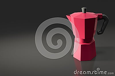 italian coffee percolator Cartoon Illustration