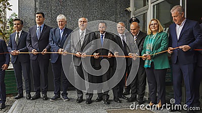 Italian Consulate opening ceremony with the participation of the ambassador of Italy and Governor of Izmir Editorial Stock Photo