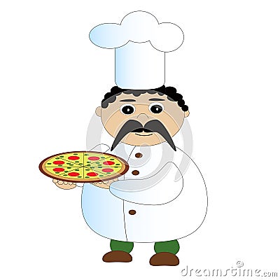 Italian Cook Vector Illustration