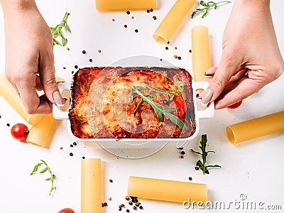 Italian cuisine delicious dish recipe Stock Photo