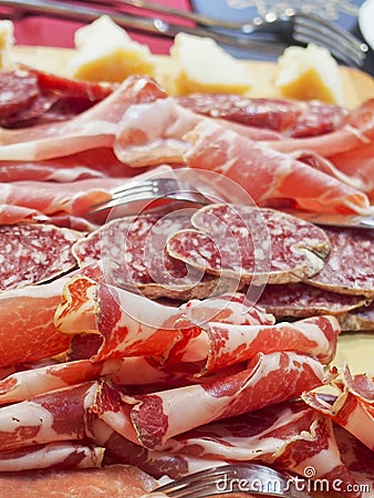 Italian Cured Meats Stock Photo