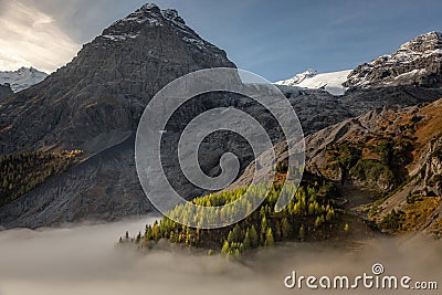 Italian Dolomites, Stelvio pass landscape in south Tyrol, Northern Italy Stock Photo