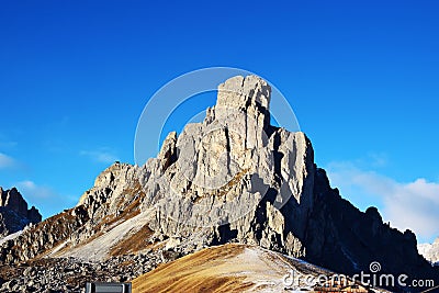 Italian Dolomiti mountain peak in Belluno province Stock Photo