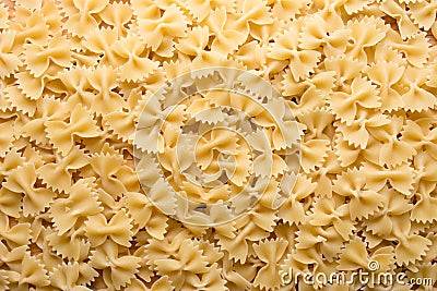 Farfalle raw pasta form texture Stock Photo