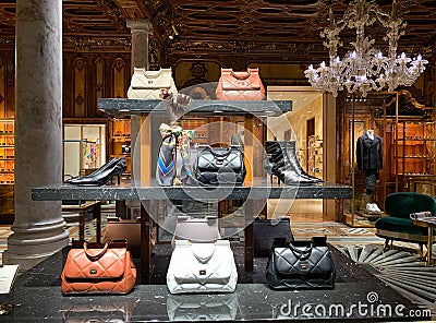 Italian fashion, luxury goods in Venice, Italy Editorial Stock Photo