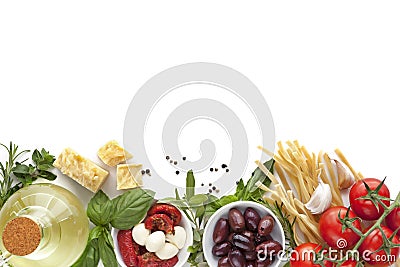 Italian Food Background Stock Photo