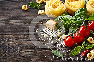 Italian food ingredients. Stock Photo