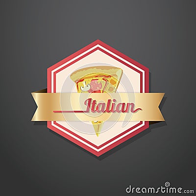 Italian food labels. Vector illustration decorative design Vector Illustration