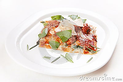 Italian food lasagna Stock Photo