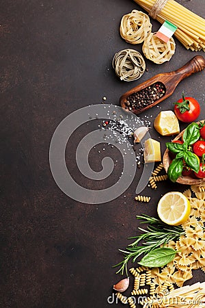 Italian food. Pasta ingredients Stock Photo