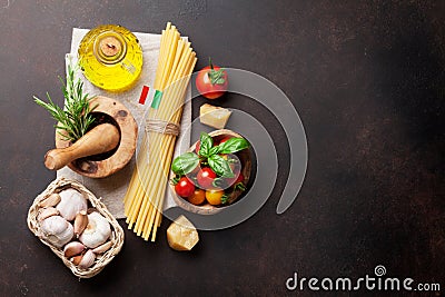 Italian food. Pasta ingredients Stock Photo