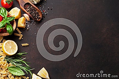 Italian food. Pasta ingredients Stock Photo