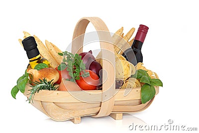 Italian Food Selection Stock Photo