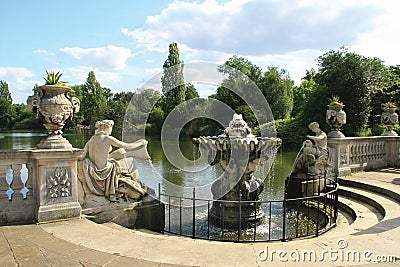 Italian Garden at Kensington Gardens Stock Photo