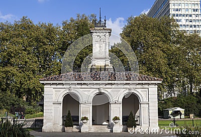 Italian Garden in Kensington Gardens in London Editorial Stock Photo