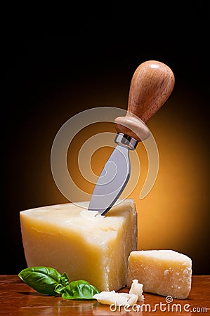 Italian hard cheese Stock Photo