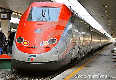 Italian high speed train Editorial Stock Photo