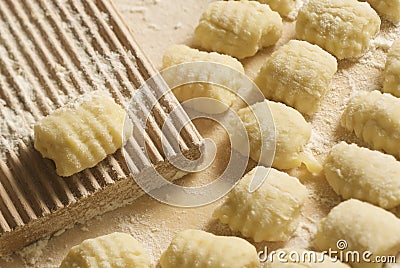 Italian homemade gnocchi Stock Photo