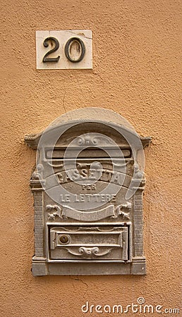 Italian Letterbox Stock Photo