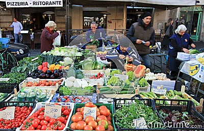 Italian market Editorial Stock Photo