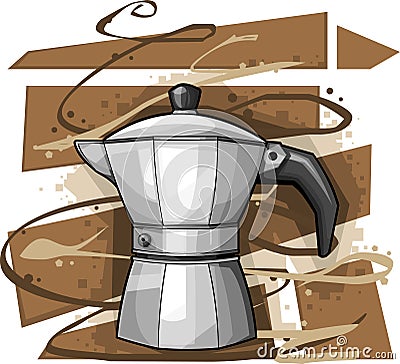 Italian Mocha Cartoon Illustration