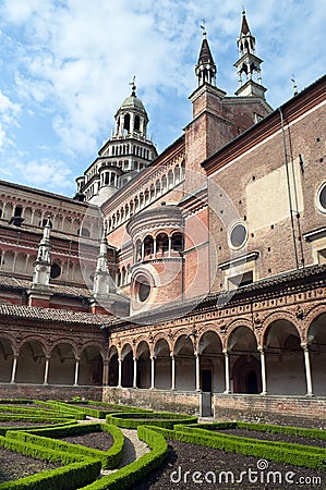 Italian Monastery Certosa di Pavia Stock Photo