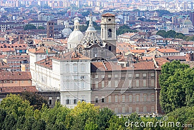 Italian Palazzo Reale in Turin Stock Photo