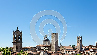 Italian panorama, upper city of Stock Photo