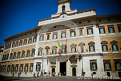 The Italian Parliament Editorial Stock Photo