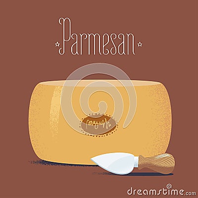 Italian parmesan cheese vector illustration Vector Illustration