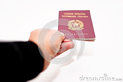 Italian Passport Stock Photo