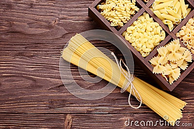 Italian pasta in assortment Stock Photo