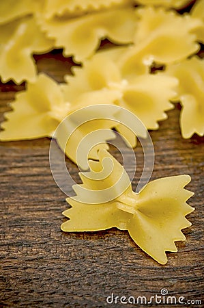 Italian pasta - Farfalle Stock Photo