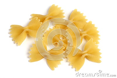 Italian Pasta - Farfalle Stock Photo