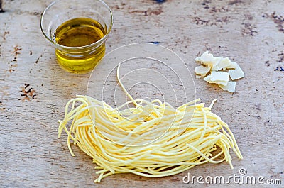 Italian pasta ingredients Stock Photo