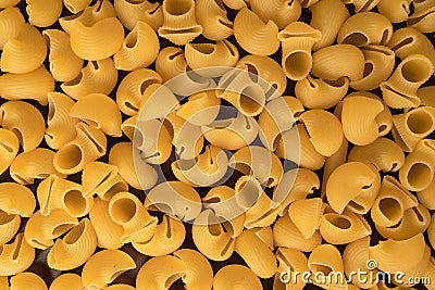 Italian pasta pepe rigate, snails. pasta background Stock Photo