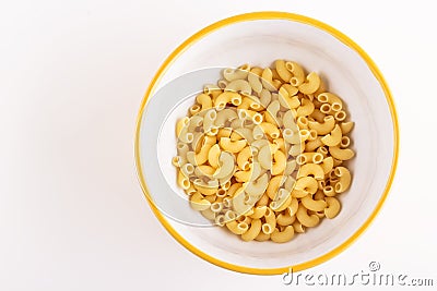 Italian Pipe Rigate Macaroni Pasta raw Stock Photo