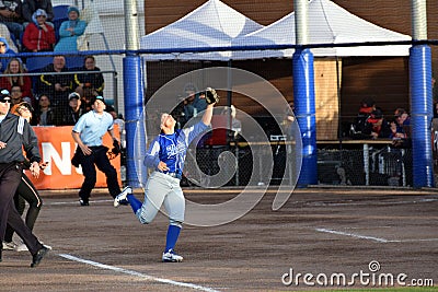 Italian player trying to catch a ball Editorial Stock Photo